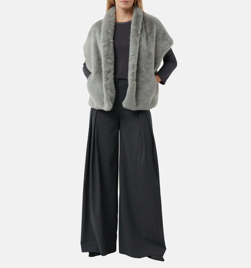 comma Donkergrijze Jas zonder Mouwen voor dames (366551)