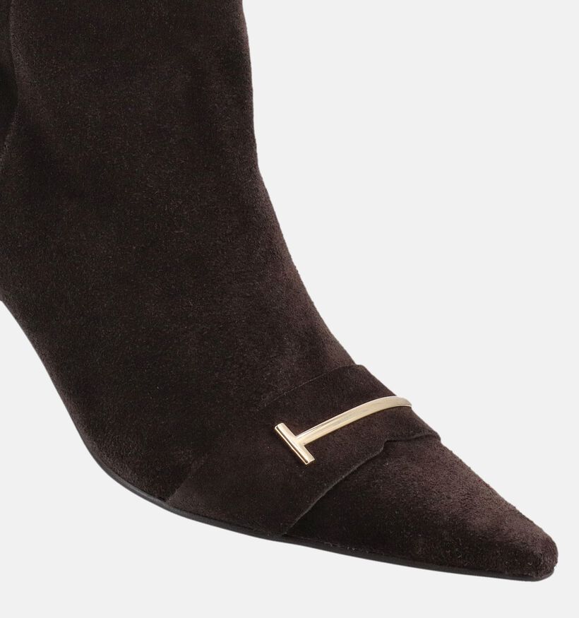 Zinda Bottines en Brun fonc&eacute; pour femmes (380880)