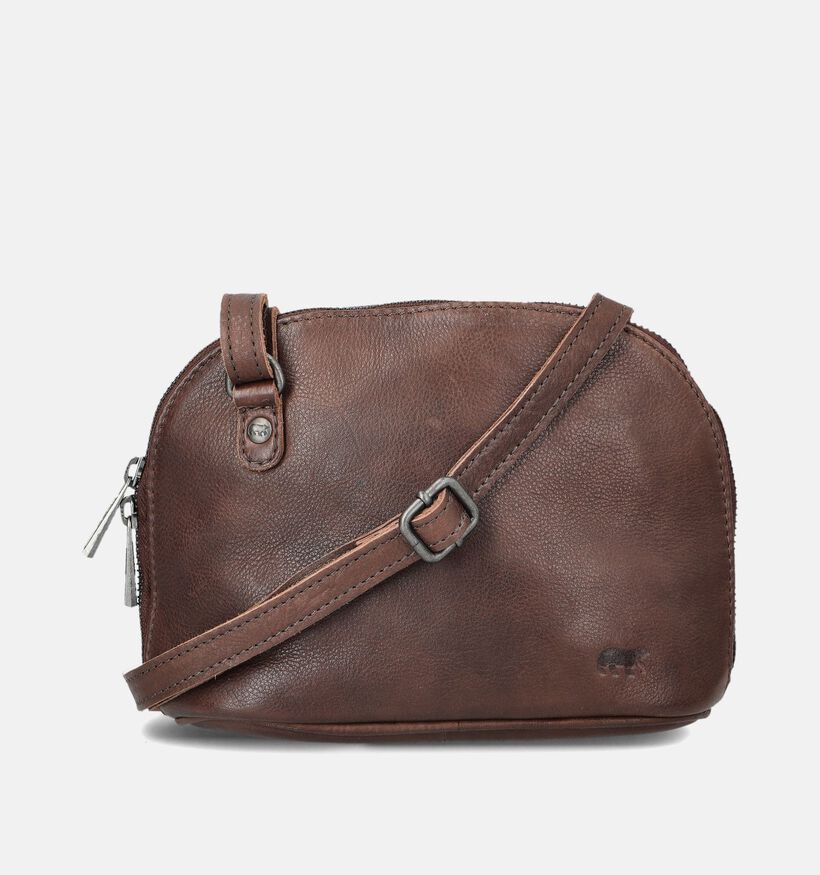 Bear Design Sac port&eacute; crois&eacute; en Brun fonc&eacute; pour femmes (382133)