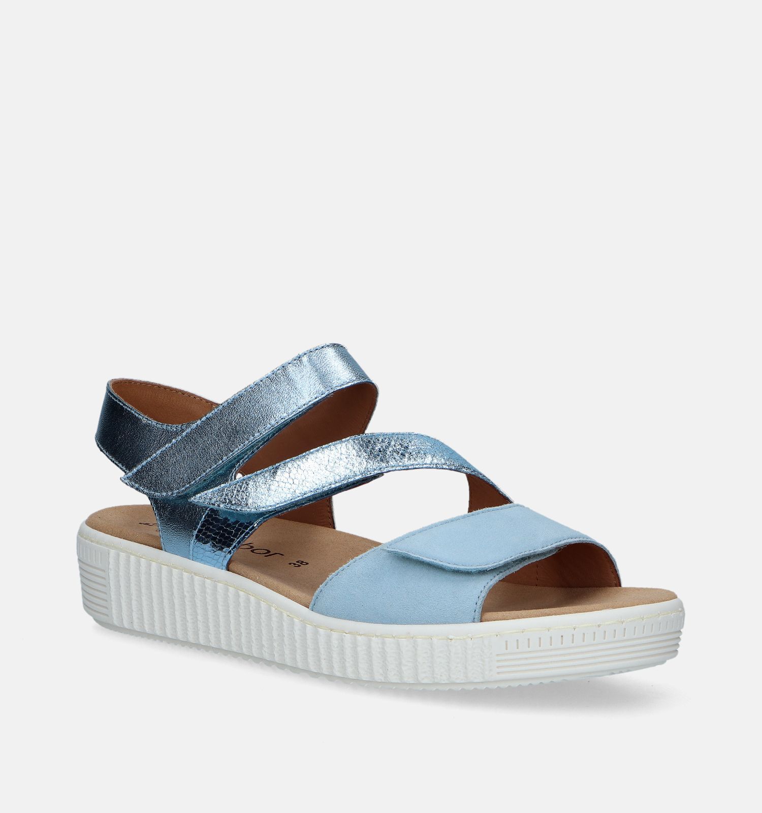Gabor Blauwe Sandalen Voor Steuzolen Dames Sandalen Lage schoenen Online op TORFS.BE