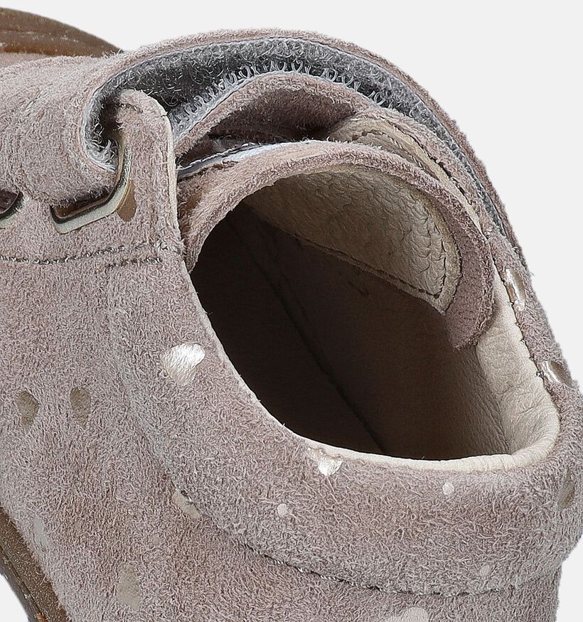 Naturino Cocoon VL Suede Taupe Babyschoentjes voor meisjes (359355) - geschikt voor steunzolen