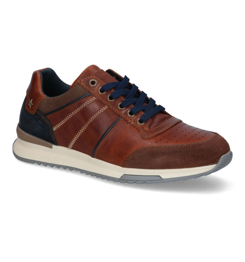 Bullboxer Cognac Veterschoenen voor heren (324232) - geschikt voor steunzolen