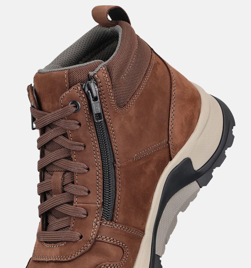 Pius Gabor Cognac Veterboots voor heren (363665) - geschikt voor steunzolen