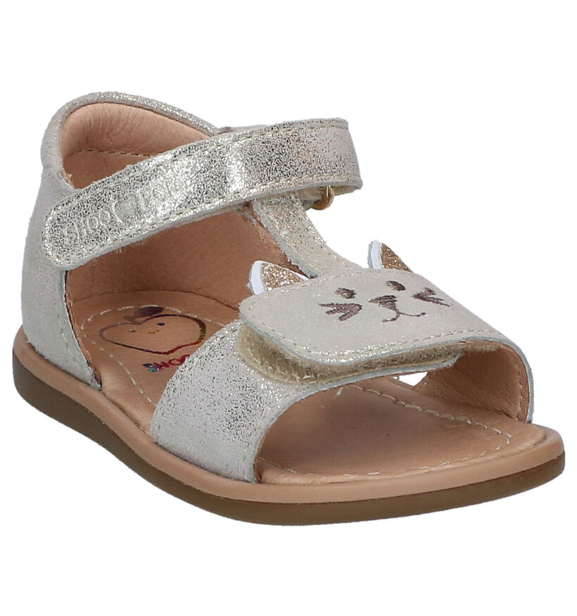 Shoo Pom Titty Miaou Gouden Sandalen in leer (288585)