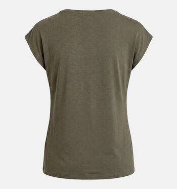 Vila T-shirts Bordeaux/Groen