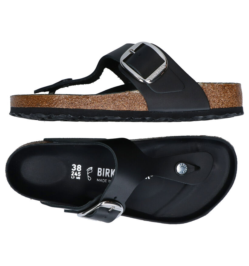 Birkenstock Gizeh Big Buckle Tongs en Cognac en cuir (322775)