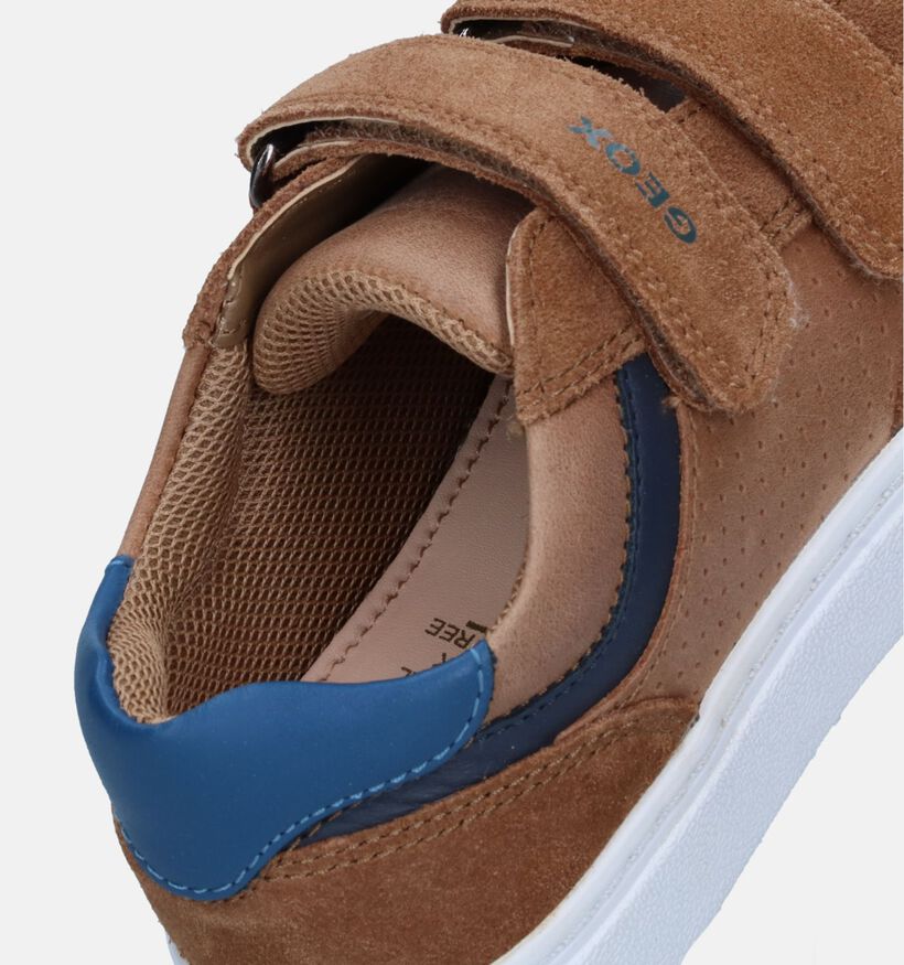 Geox Nashik Cognac Velcroschoenen voor jongens (335778) - geschikt voor steunzolen