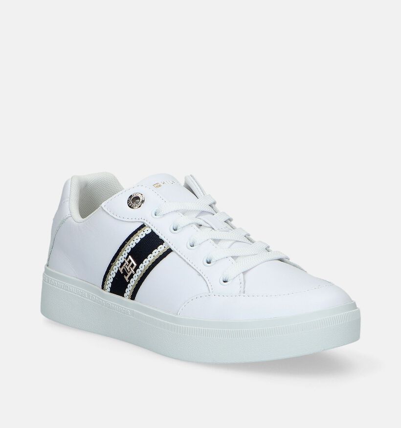 Tommy Hilfiger Court Witte Sneakers voor dames (336410) - geschikt voor steunzolen