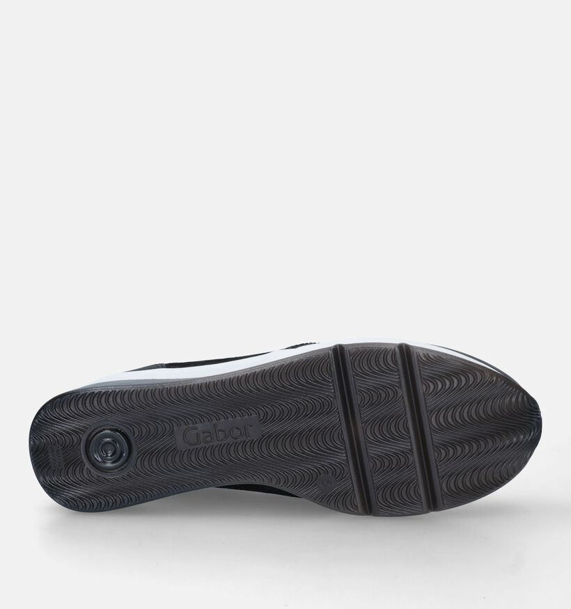 Gabor Zwarte Sneakers met sleehak voor dames (331176) - geschikt voor steunzolen