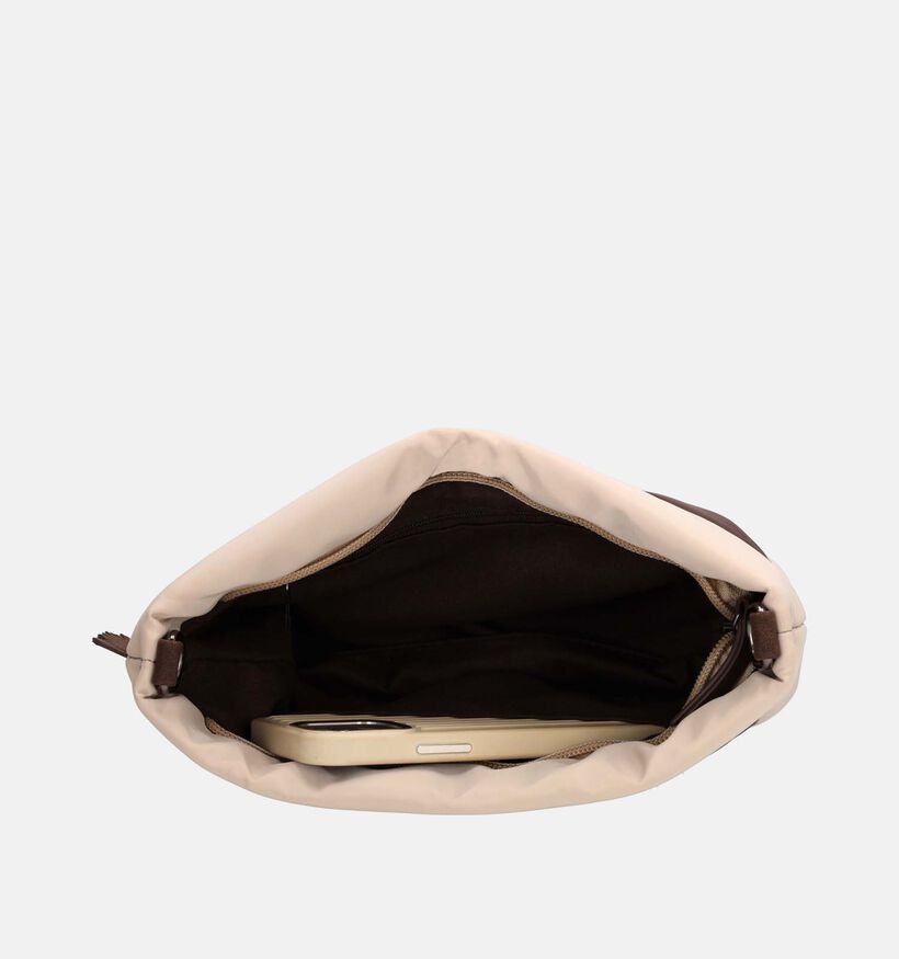 ZEBRA Puffer Bruine/Beige Gestreepte Crossbodytas voor dames (380975)