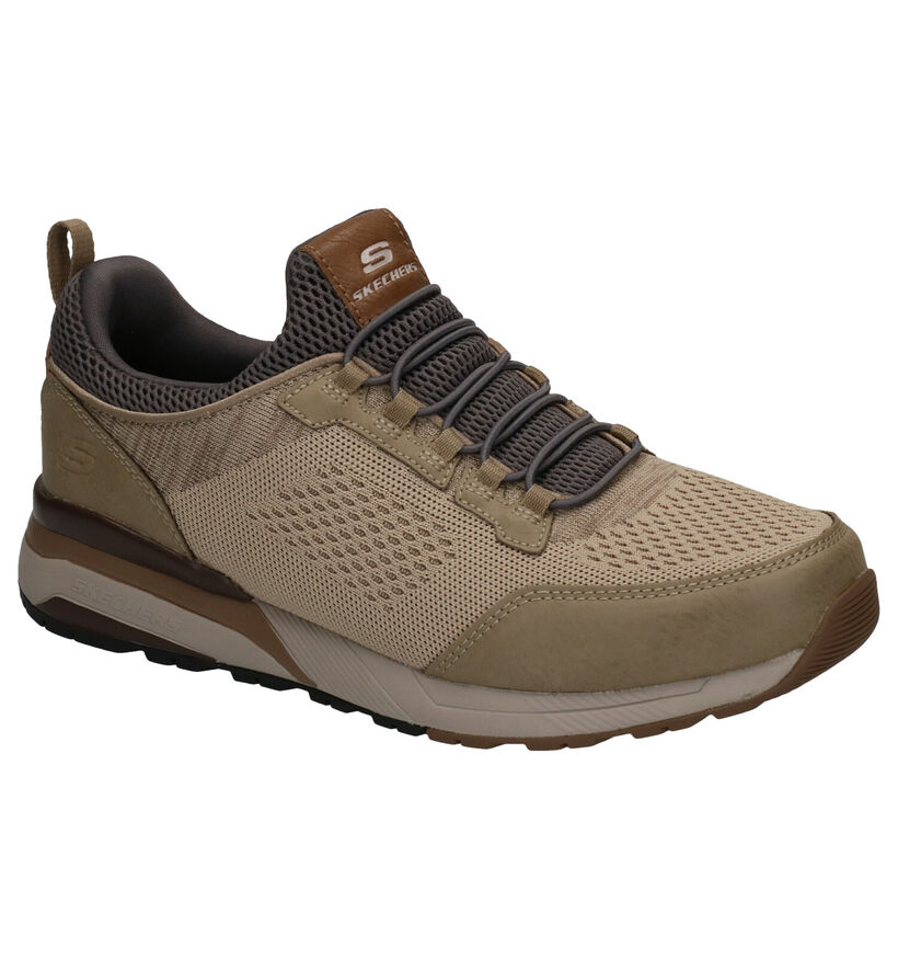 Skechers Norgen Vore Taupe Instappers in kunstleer (272804)