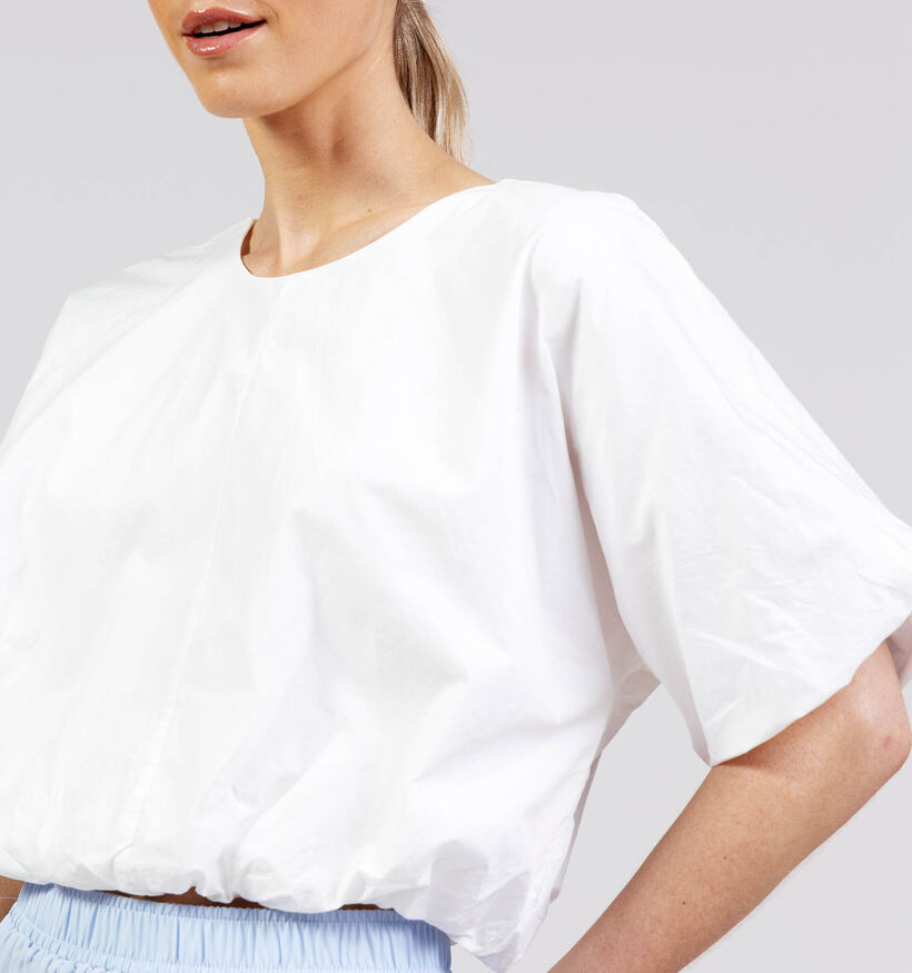 Vila Baluni O-Neck Volume Witte Blouse voor dames (374267)