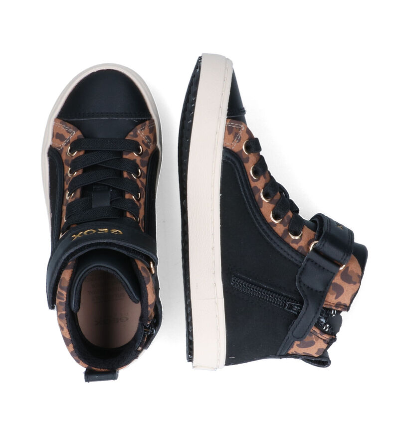 Geox Kalispera Baskets Hautes en Taupe pour filles (312541) - pour semelles orthopédiques
