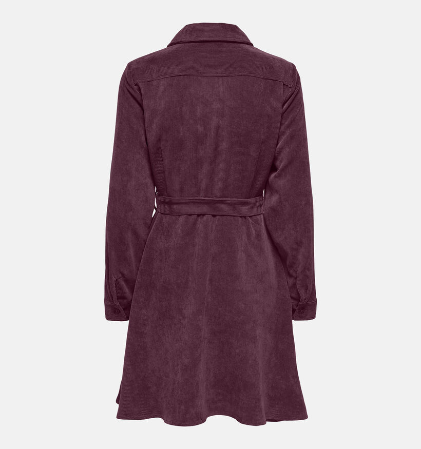JDY Ulla Ohio Fig Robe-Chemise en Bordeaux pour femmes (379363)