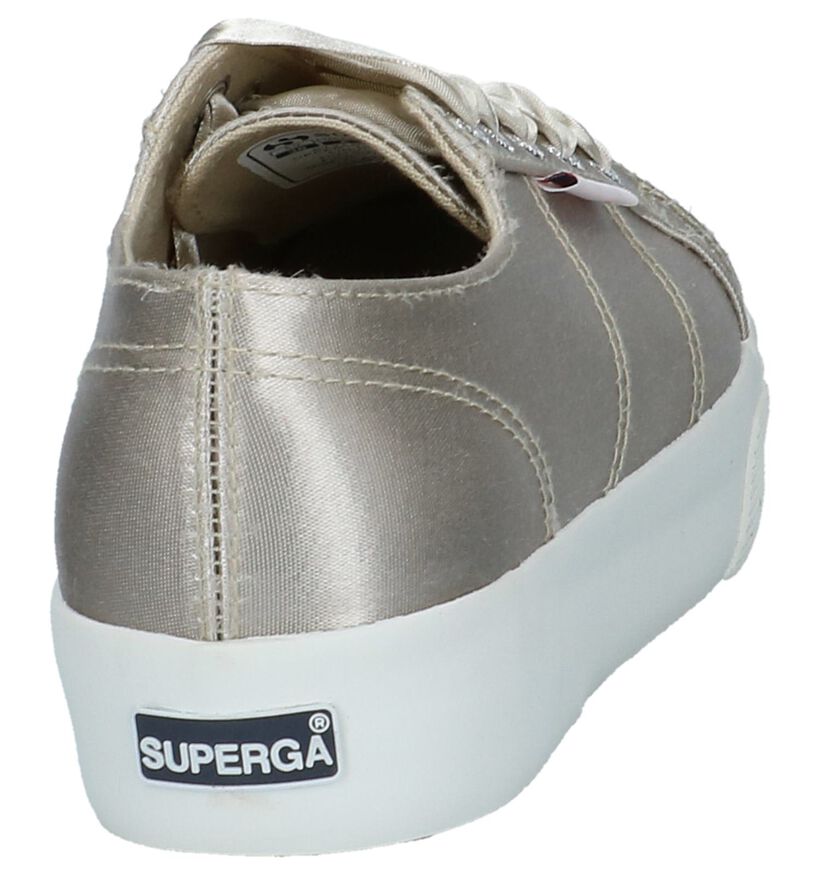 Beige Superga Flatform Sneakers in stof (214787)