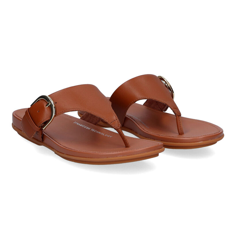 FitFlop Graccie Zwarte Teenslippers in leer (304869)