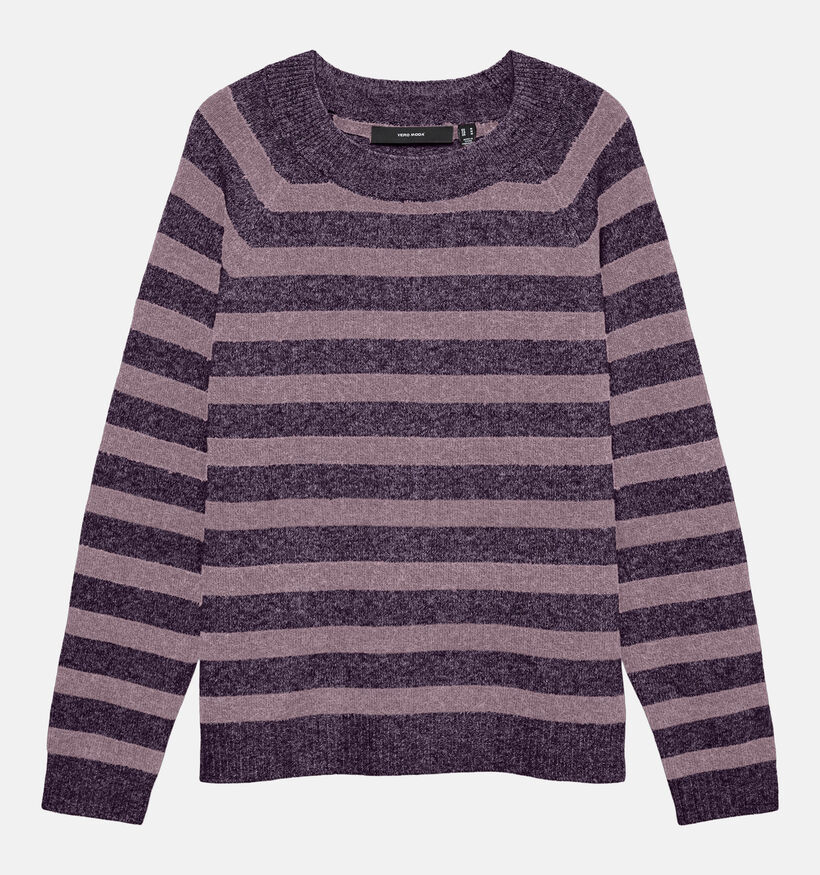 Vero Moda Doffy Paarse Trui met Strepen voor dames (377586)