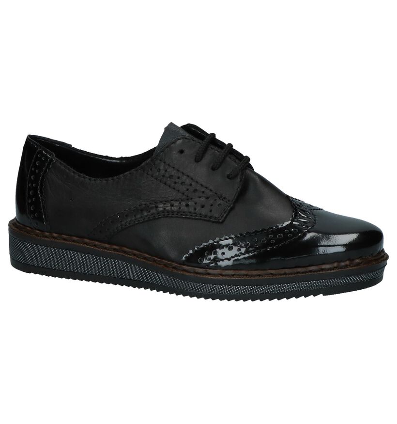 Rieker Chaussures à lacets en Noir en cuir (222543)
