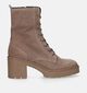 Softwaves Beige Veterboots voor dames (332653) - geschikt voor steunzolen