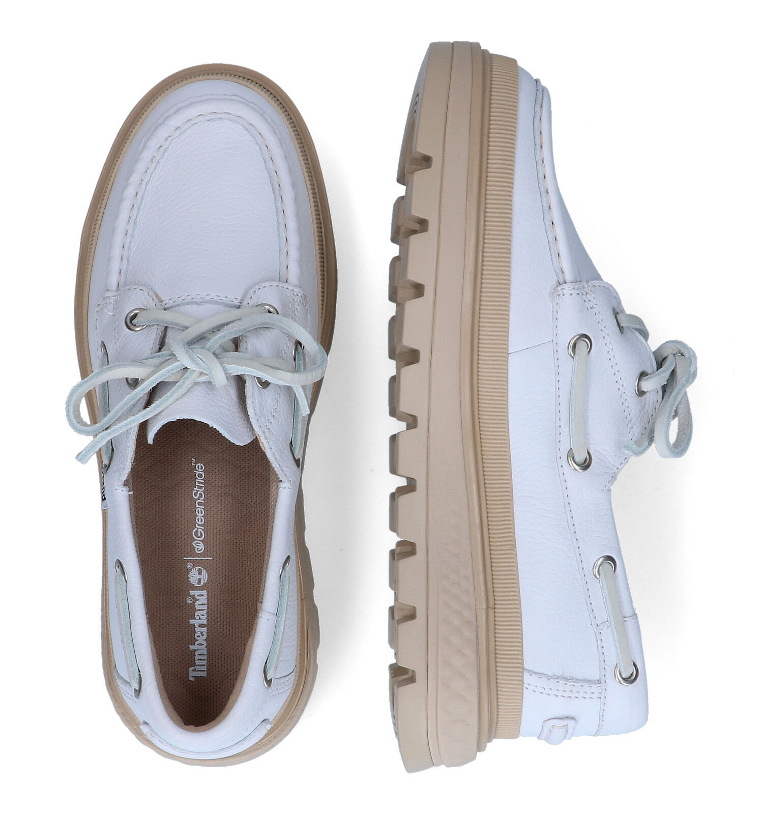 Timberland Ray City Boat Shoe Witte Bootschoenen Dames Lage