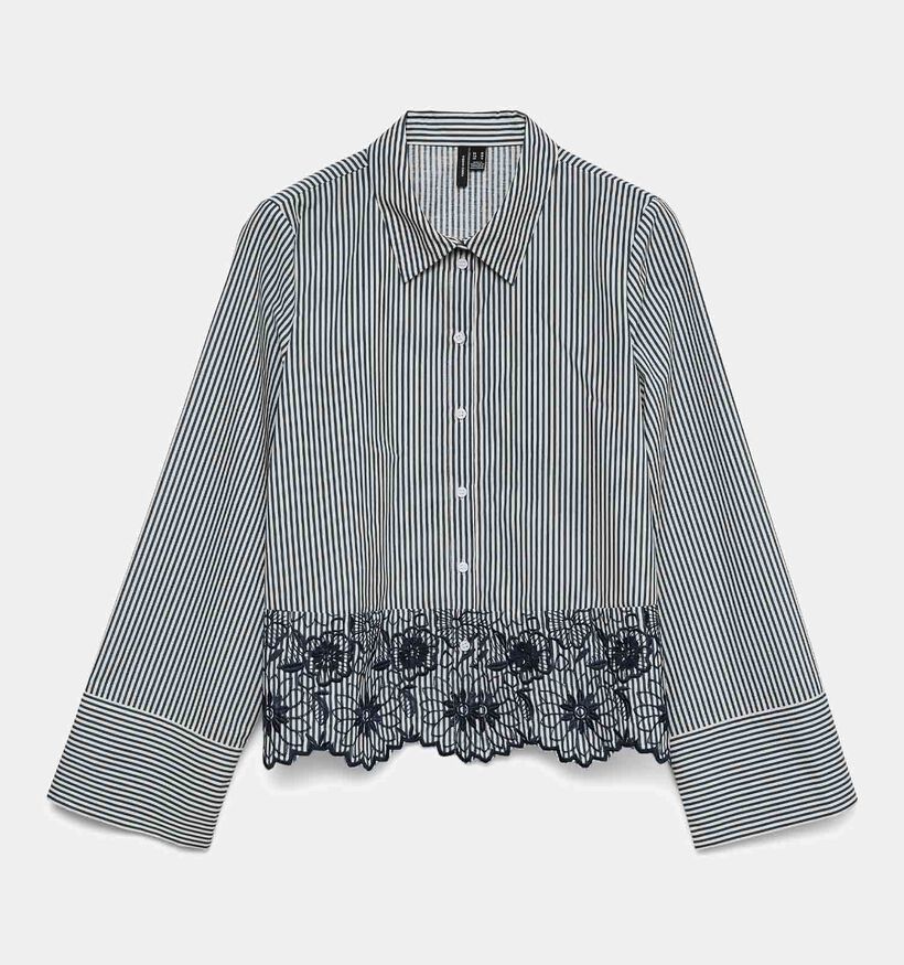 Vero Moda Mary Dark Denim Chemise en Bleu pour femmes (367224)