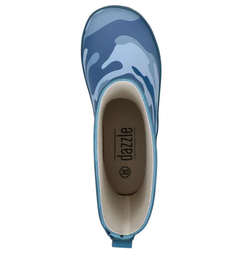 Dazzle Camo Bottes de pluie en Bleu pour garçons (283826) - pour semelles orthopédiques