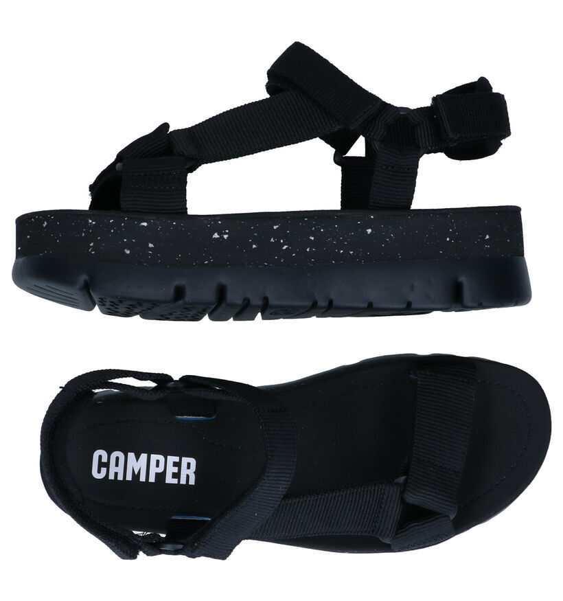 Camper Zwarte Sandalen in stof (288436)