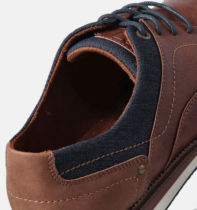 SJ Cognac Veterschoenen voor heren (354526)