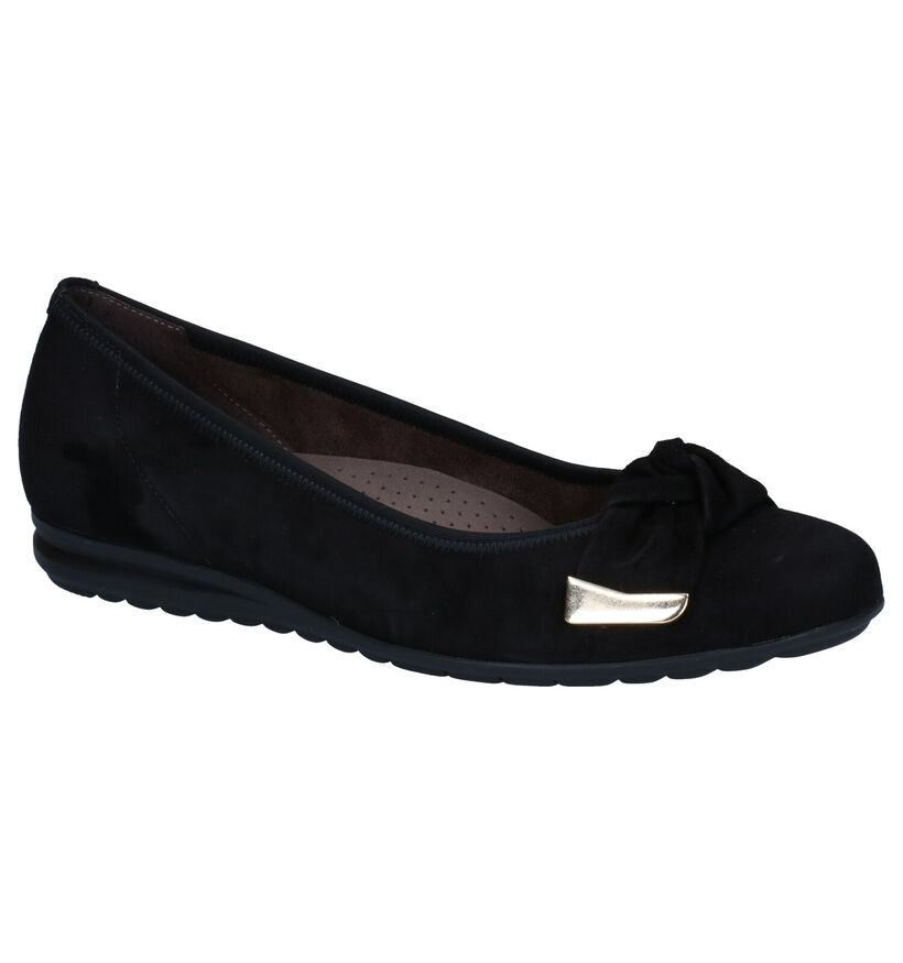 Gabor Easy Walking Ballerines en Noir en nubuck (282275)