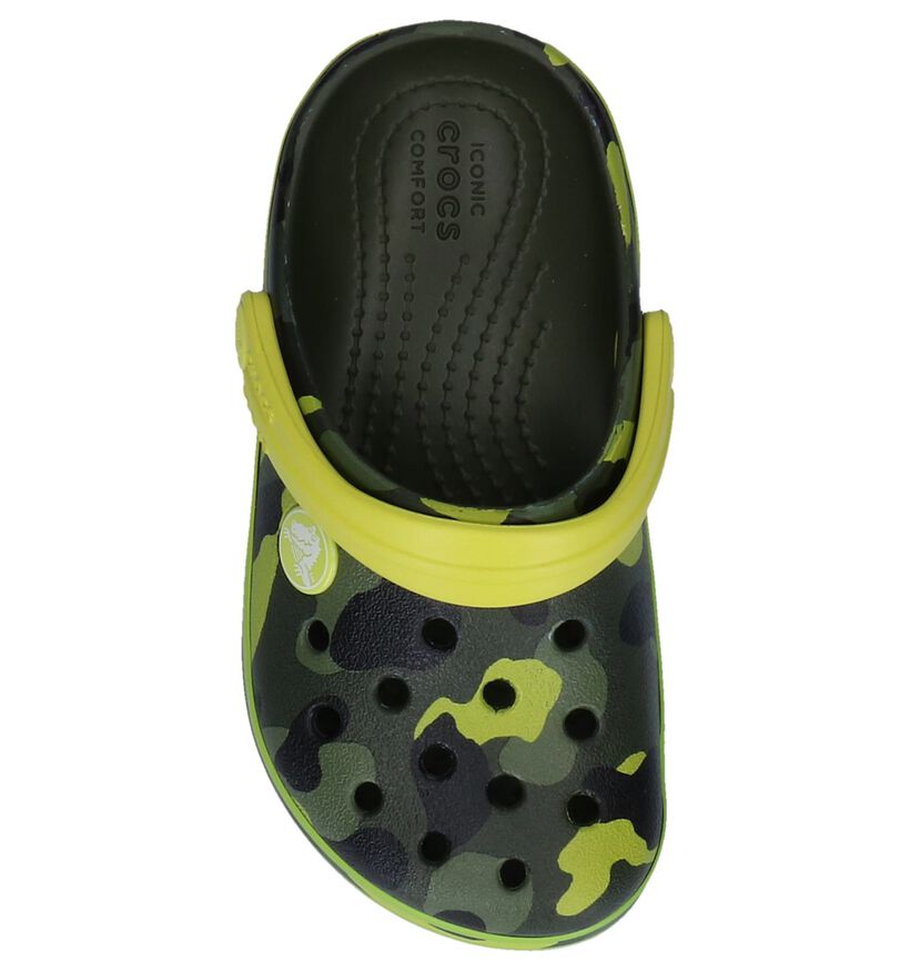 Kaki Slippers Crocs Crocband Multi Graphic in kunststof (245180)