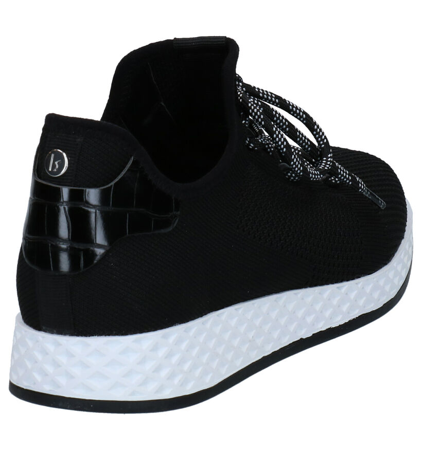 La Strada Zwarte Slip-on Sneakers in stof (277429)