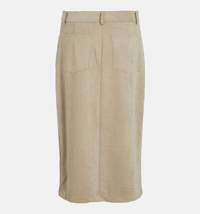 Vila Sudas Beige Midirok voor dames (351741)