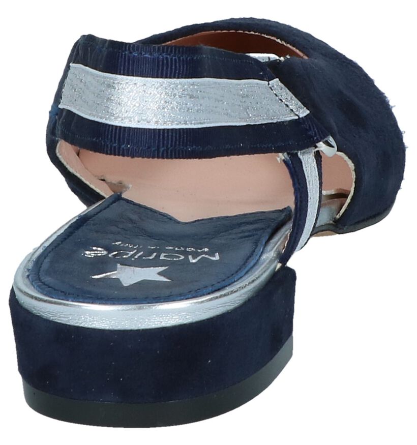 Fuchsia Pumps met Open Hiel Marip&eacute; in nubuck (248837)