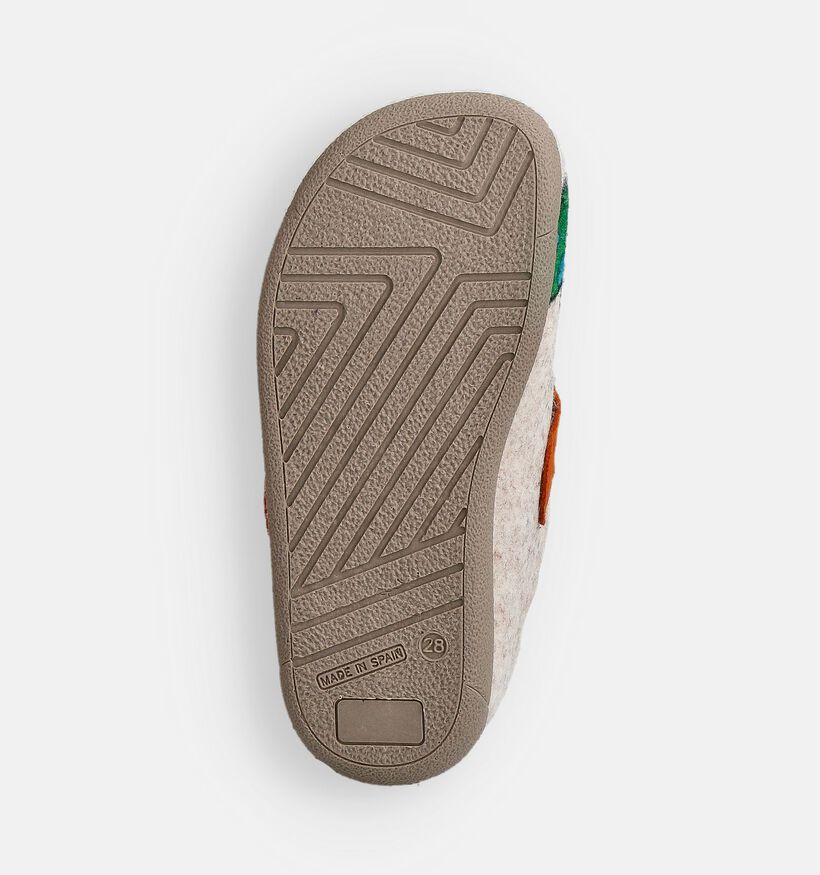Milo & Mila Dino Beige Pantoffels voor meisjes, jongens (364947) - geschikt voor steunzolen
