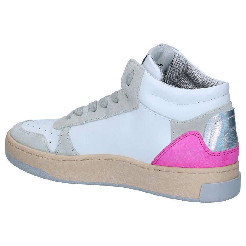 Méliné Witte Hoge Sneakers voor dames (300617) - geschikt voor steunzolen