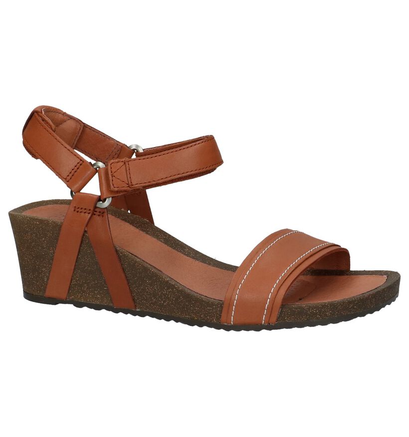 Teva Ysidro Stitch Wedge Cognac Sandalen, , pdp