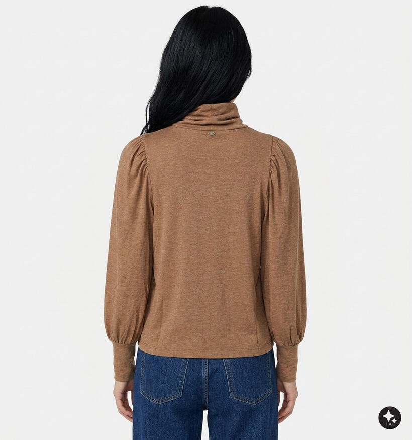 Minuit Douze Elycia Bruine T-shirt met Lange Mouwen voor dames (381866)