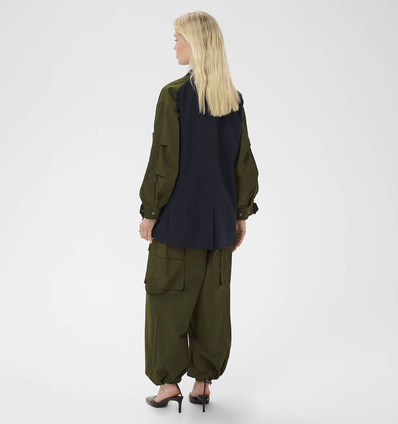 Culture Blondie Blazer en Bleu fonc&eacute;/Vert pour femmes (377018)