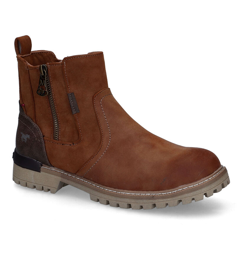 Mustang Boots à fermeture éclair en Cognac pour hommes (313565)