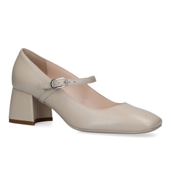 Escarpins à bride beige