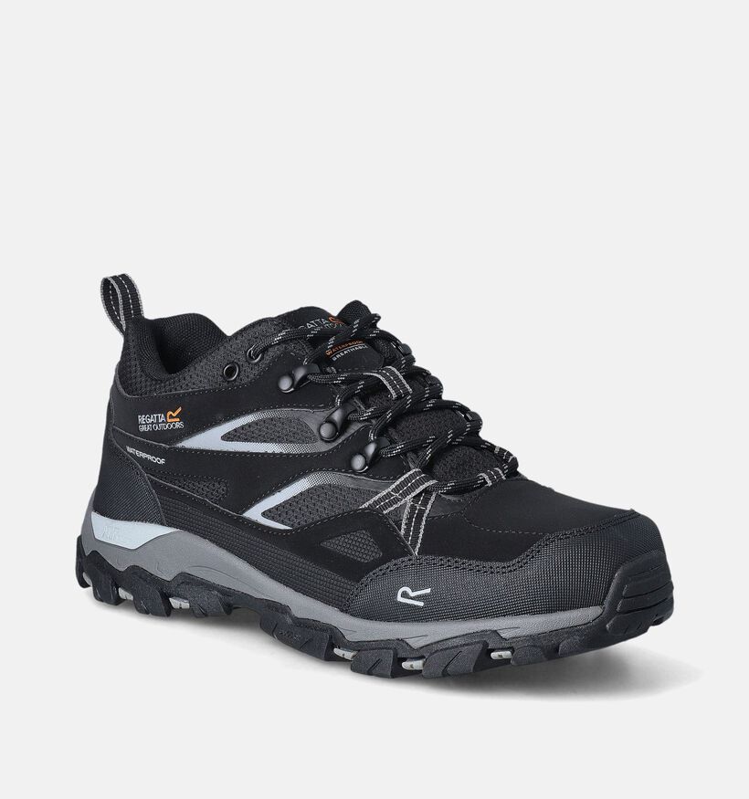Regatta Holcombie III Low Zwarte Waterdichte Wandelschoenen voor heren (352351) - geschikt voor steunzolen