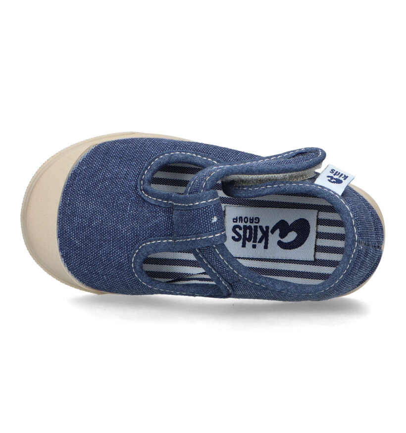 Ani Chaussures à scratch en Bleu pour garçons (340009)