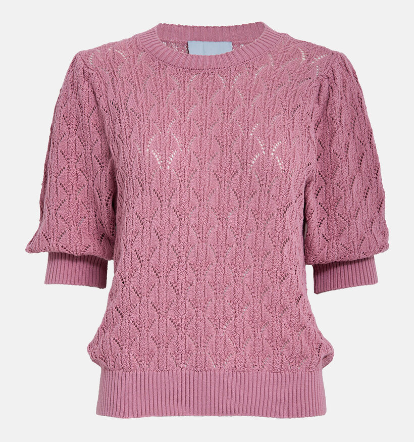 MINUS MSLamina Half Sleef Knit Pullover Roze Pull voor dames (359817)