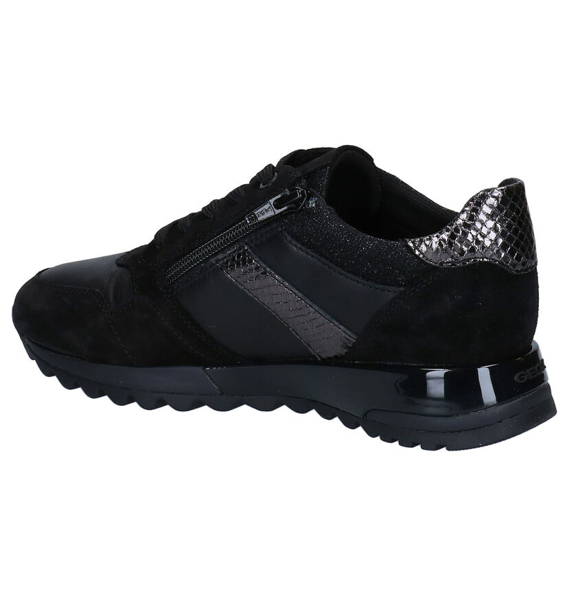 Geox Tabelya Chaussures à Lacets en Noir en cuir (278858)