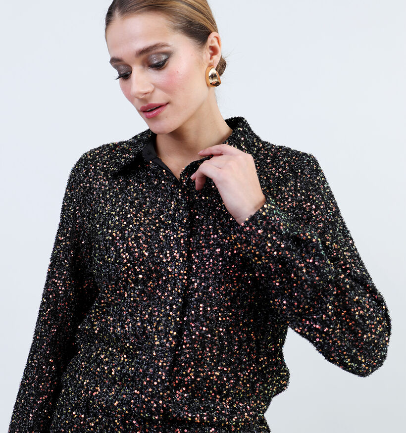 Vila Scara Sequins Zwart Hemd met Pailletten voor dames (342080)