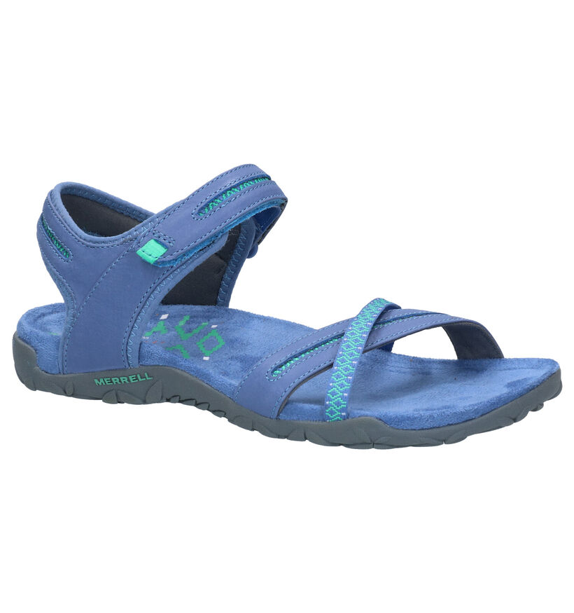 Merrell Terran Cross Blauwe Sandalen in leer (274869)