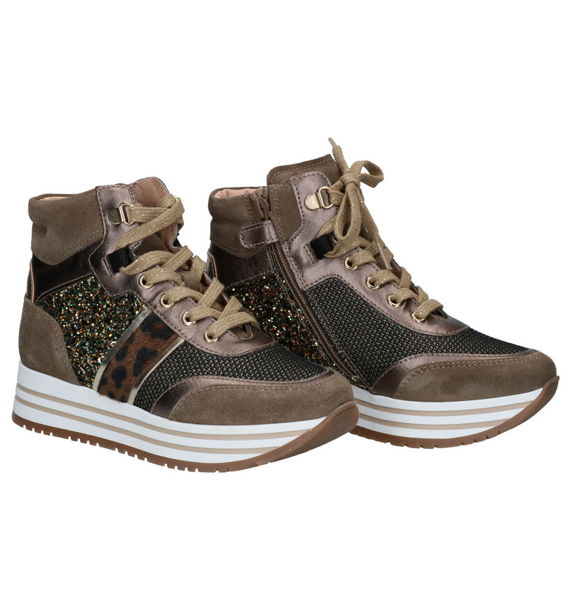 NeroGiardini Chaussures hautes en Taupe en simili cuir (297735)