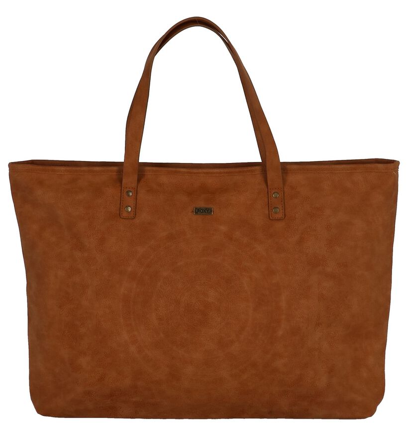 Cognac Shopper Tas Roxy Set It On Fire in kunstleer (241019)