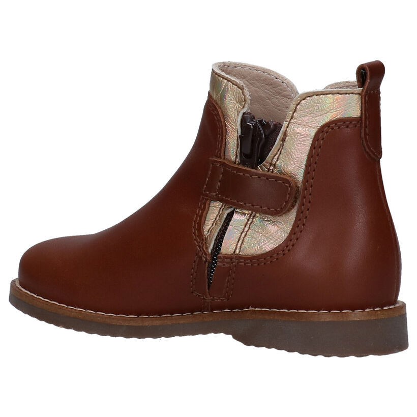 Beberlis Bottes courtes en Cognac en cuir (281126)