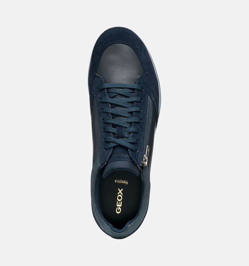 Geox Renan Chaussures plates en Bleu fonc&eacute; pour hommes (376349) - pour semelles orthop&eacute;diques